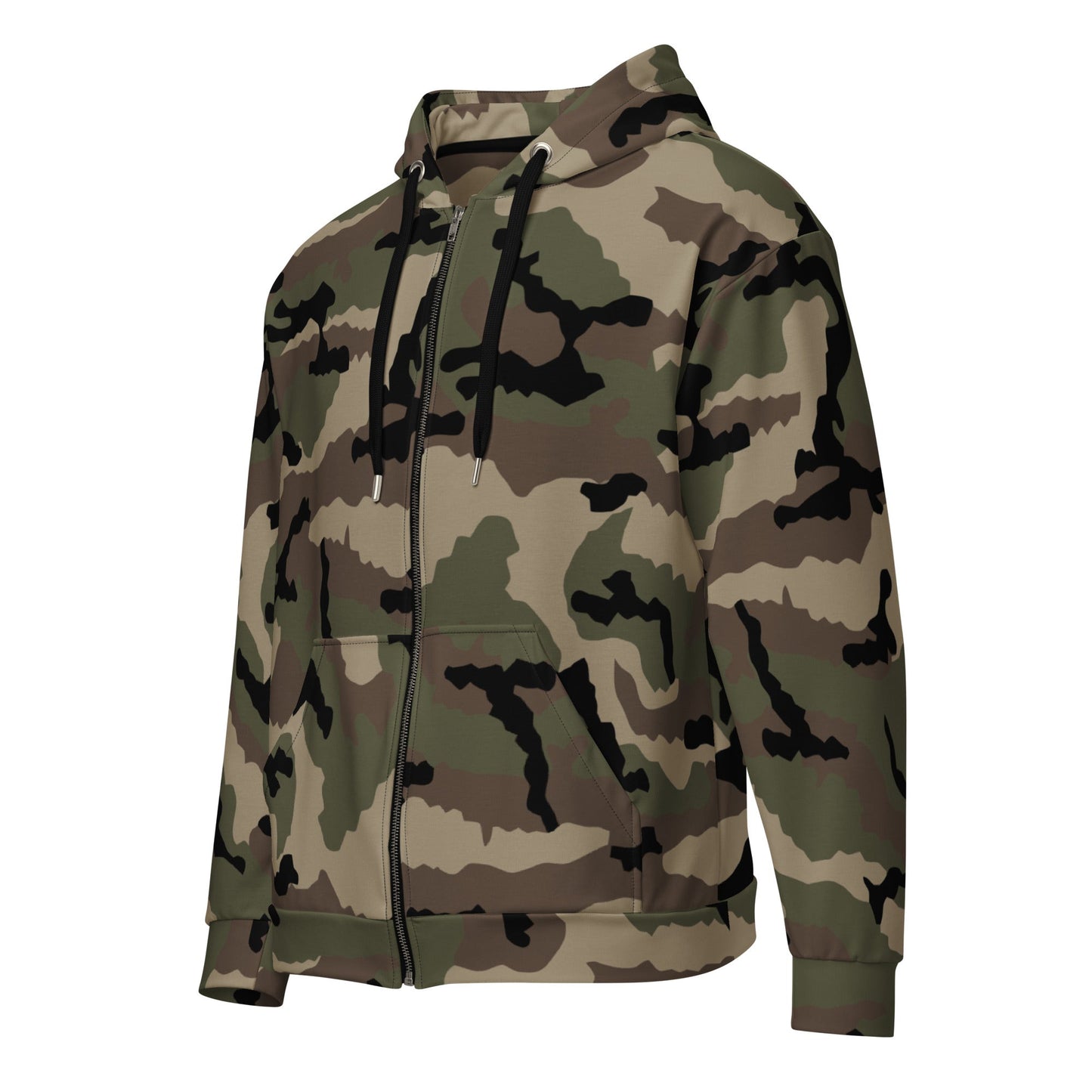 French CCE Woodland CAMO Unisex zip hoodie Zip Hoodies