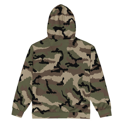 French CCE Woodland CAMO Unisex zip hoodie Zip Hoodies