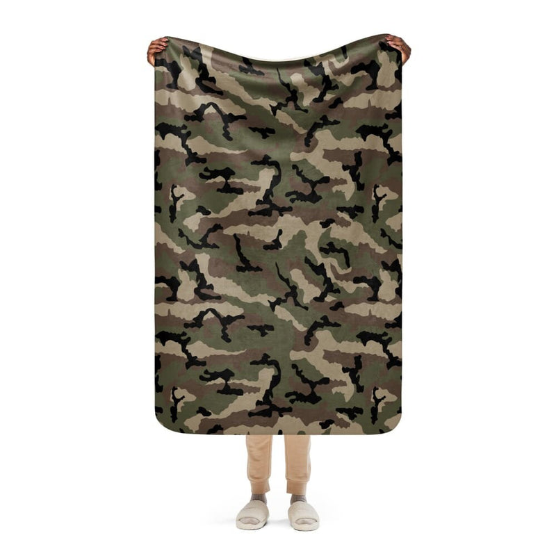 French Central Europe (CE) CAMO Sherpa blanket - 37″×57″