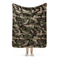 French Central Europe (CE) CAMO Sherpa blanket - 50″×60″