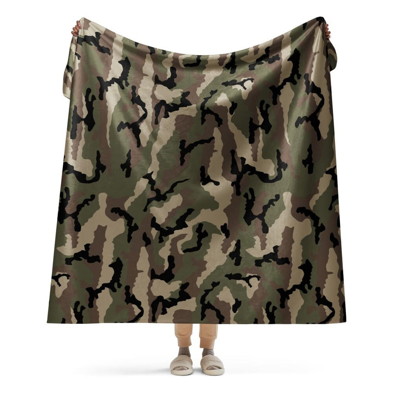 French Central Europe (CE) CAMO Sherpa blanket - 60″×80″