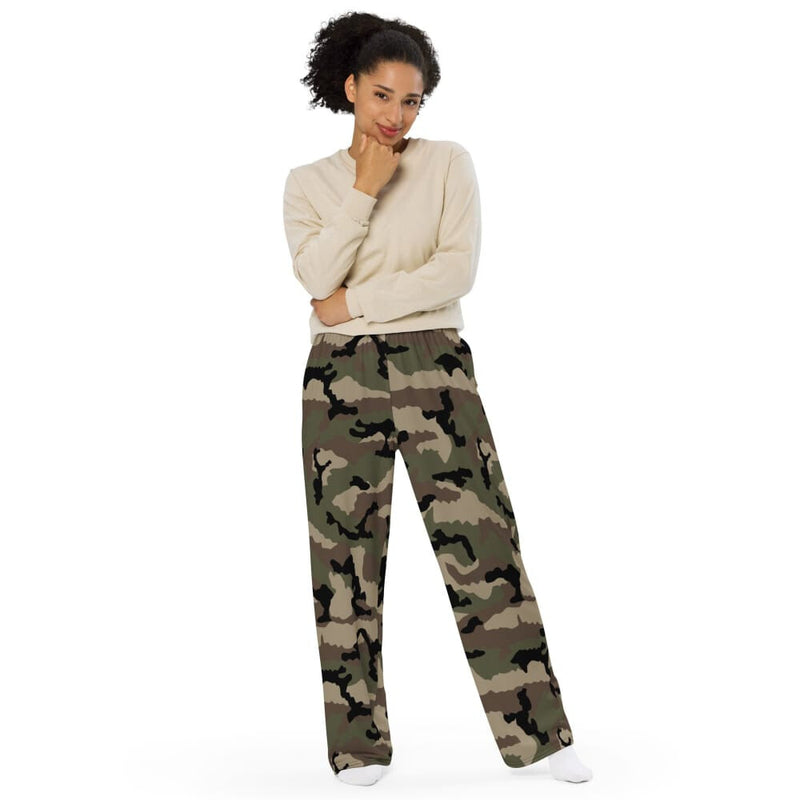French Central Europe (CE) CAMO unisex wide-leg pants