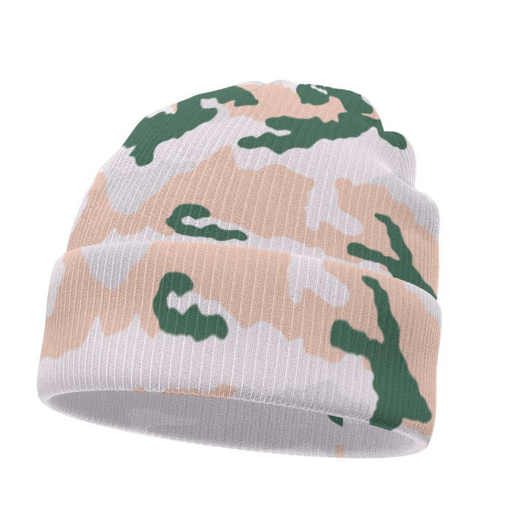 French Chasseur Alpins Tundra CAMO Knitted Beanie - U / White