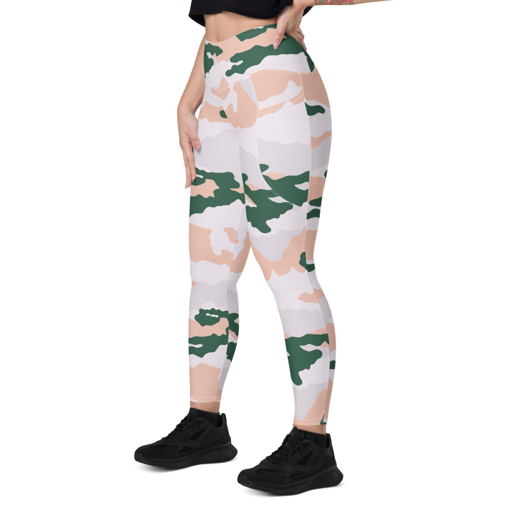 French Chasseur Alpins Tundra CAMO Leggings with pockets - Womens With Pockets