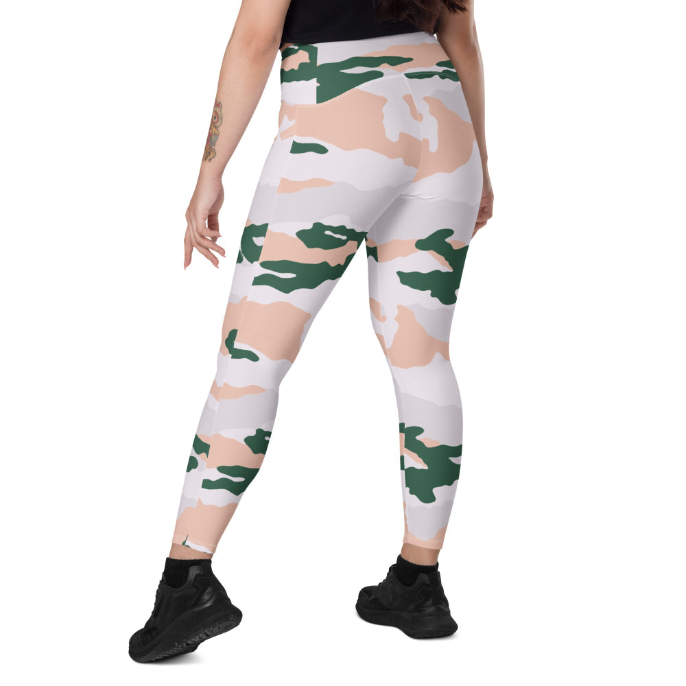 French Chasseur Alpins Tundra CAMO Leggings with pockets - Womens With Pockets