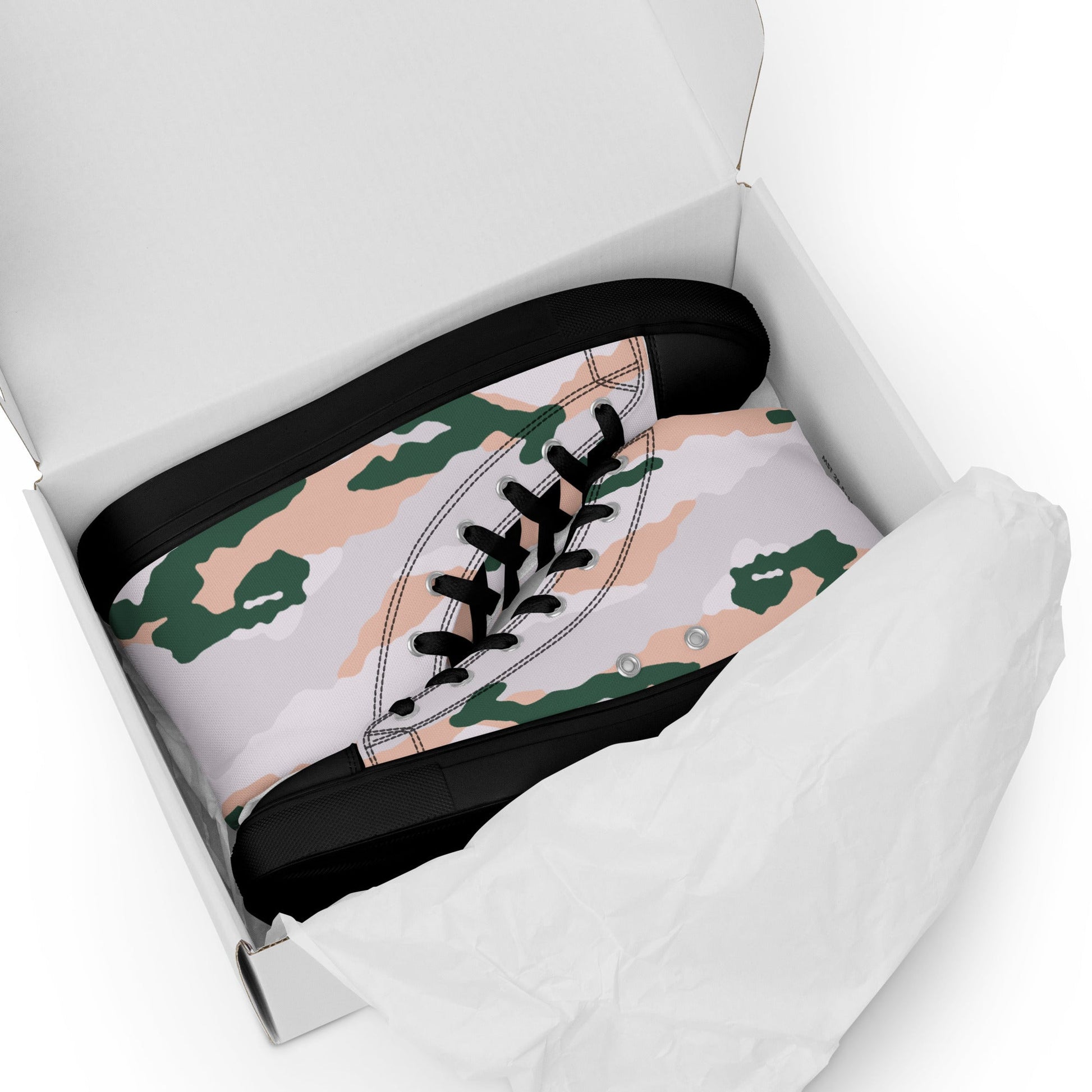 French Chasseur Alpins Tundra CAMO Mens high top canvas shoes - High Top Canvas Shoes