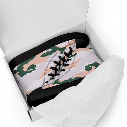 French Chasseur Alpins Tundra CAMO Mens high top canvas shoes - High Top Canvas Shoes