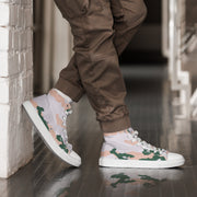 Tundra Chasseur Alpins CAMO Mens High-Top Canvas Shoes - White / 5