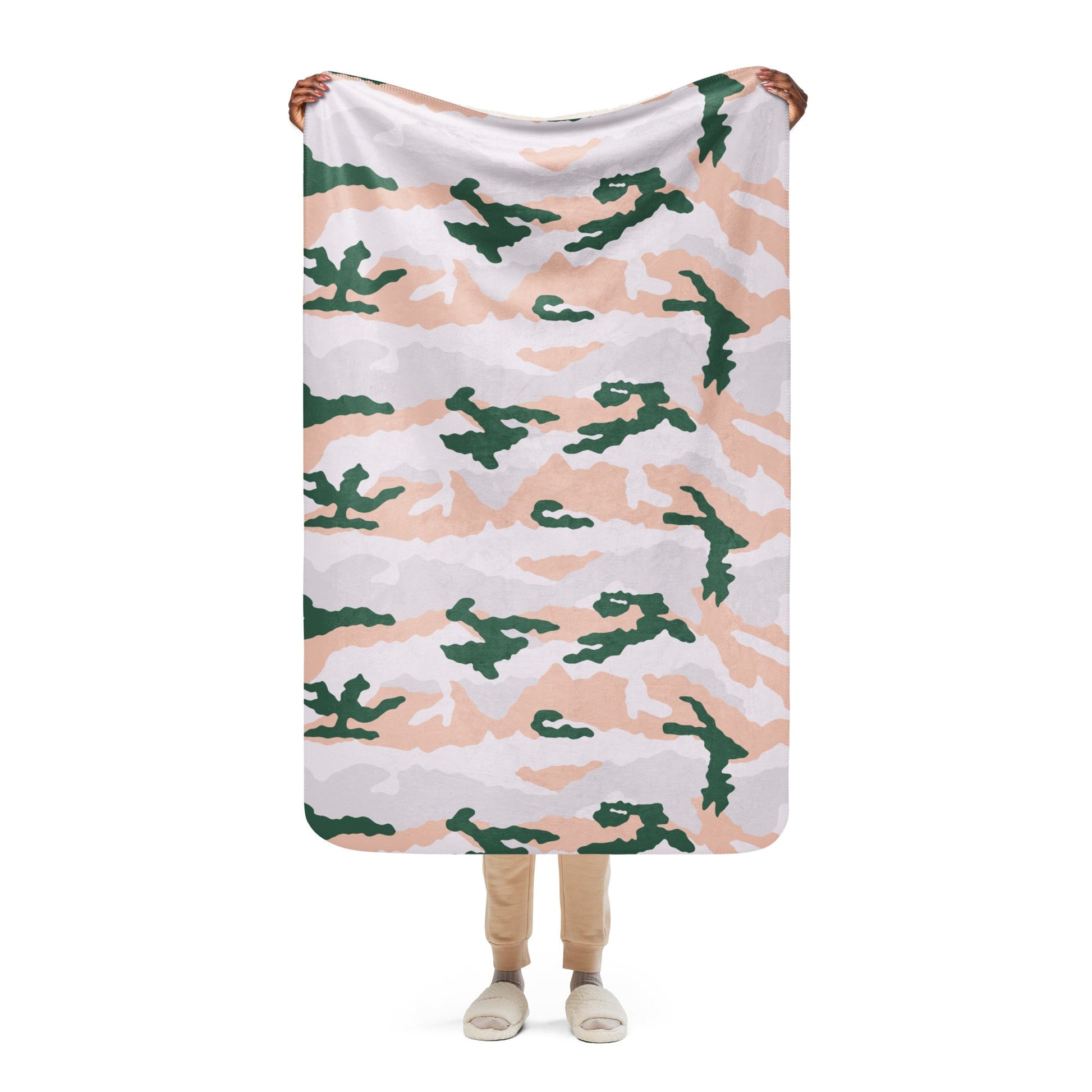 French Chasseur Alpins Tundra CAMO Sherpa Blanket - 37″×57″