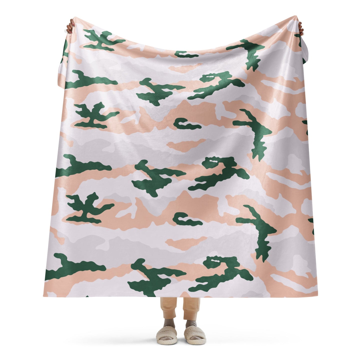 French Chasseur Alpins Tundra CAMO Sherpa Blanket - 60″×80″