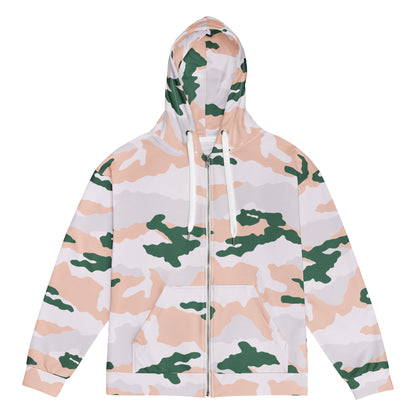 French Chasseur Alpins Tundra CAMO Unisex zip hoodie - 2XS - Zip Hoodies