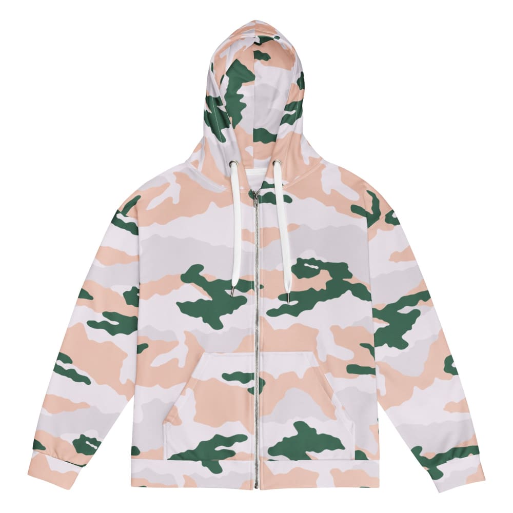 French Chasseur Alpins Tundra CAMO Unisex zip hoodie