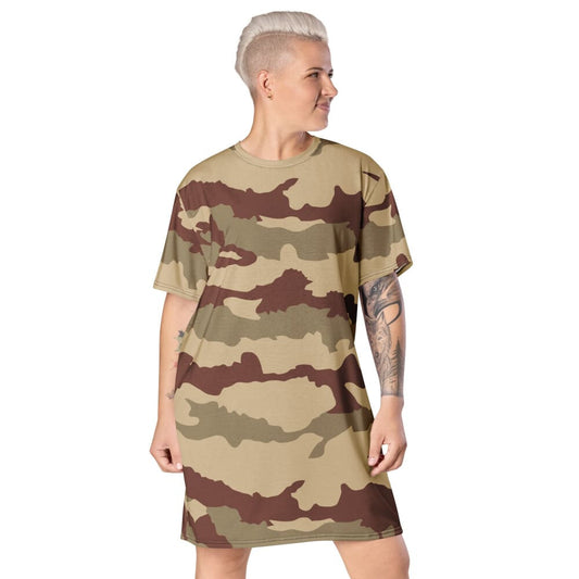 French Daguet Desert CAMO T-shirt dress - 2XS