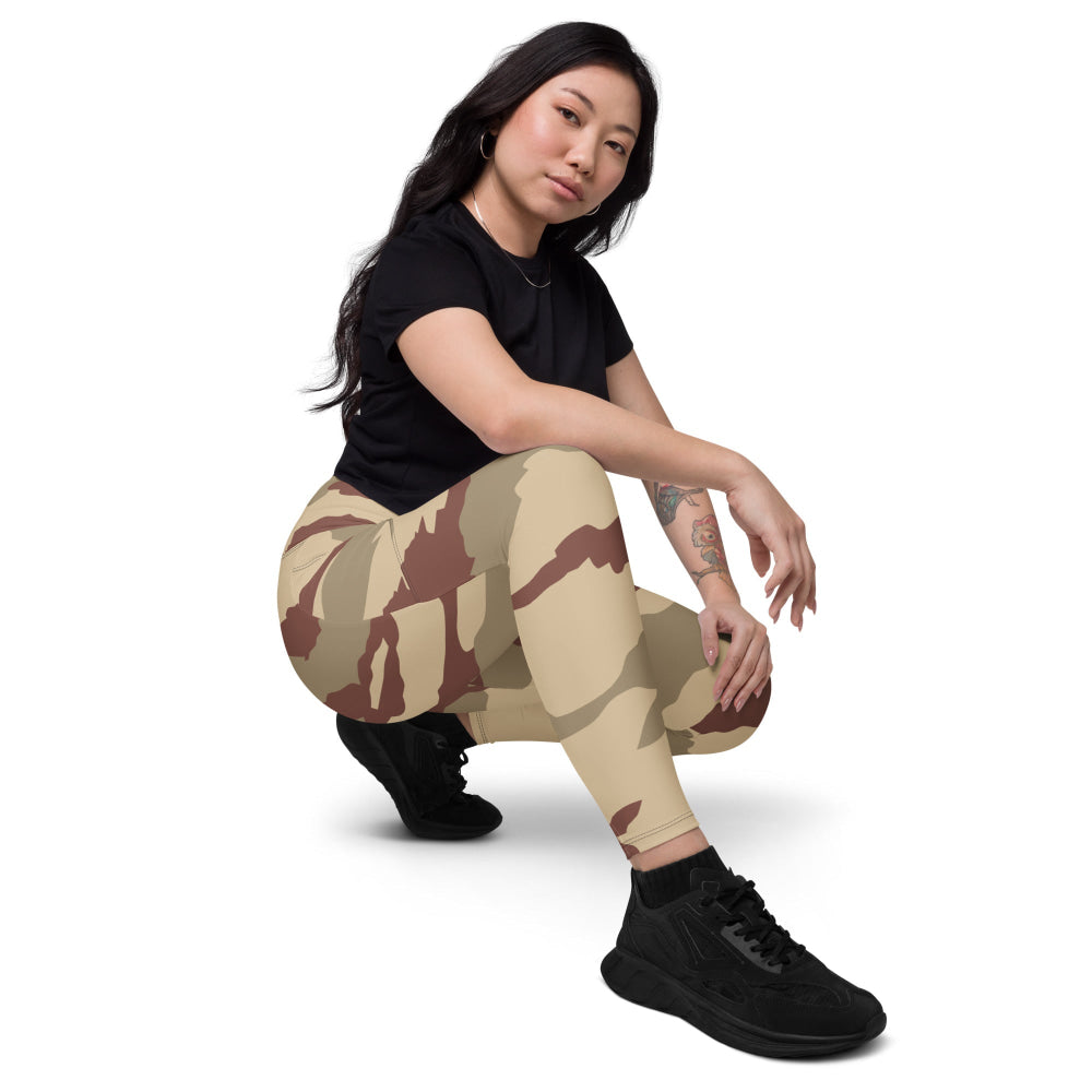 French Daguet Desert CAMO Leggings with pockets - Womens With Pockets