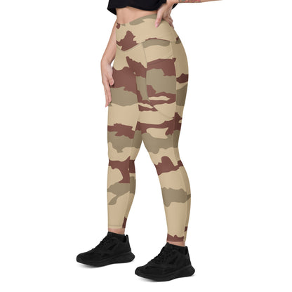 French Daguet Desert CAMO Leggings with pockets - Womens With Pockets