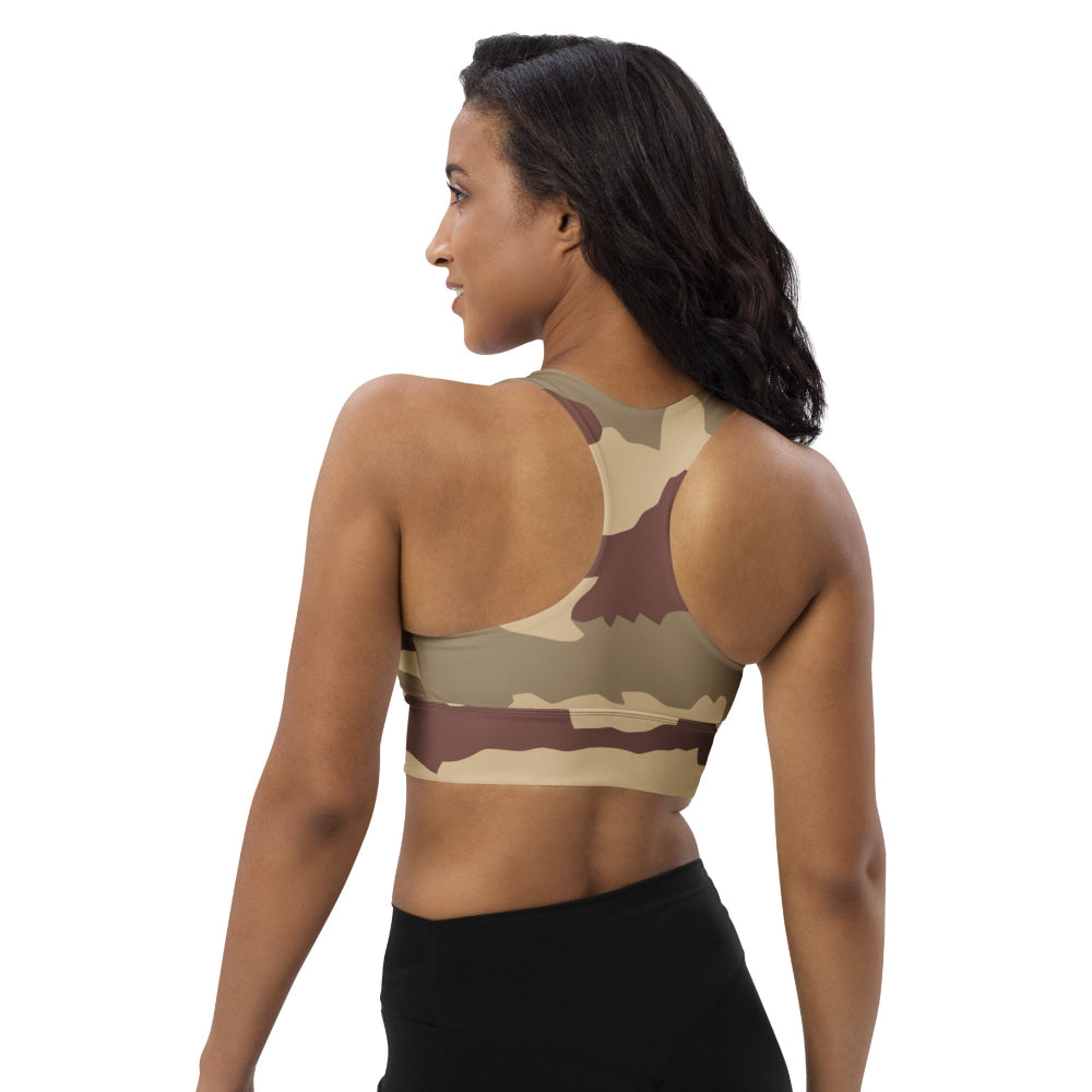 French Daguet Desert CAMO Longline sports bra - Womens Sports Bra