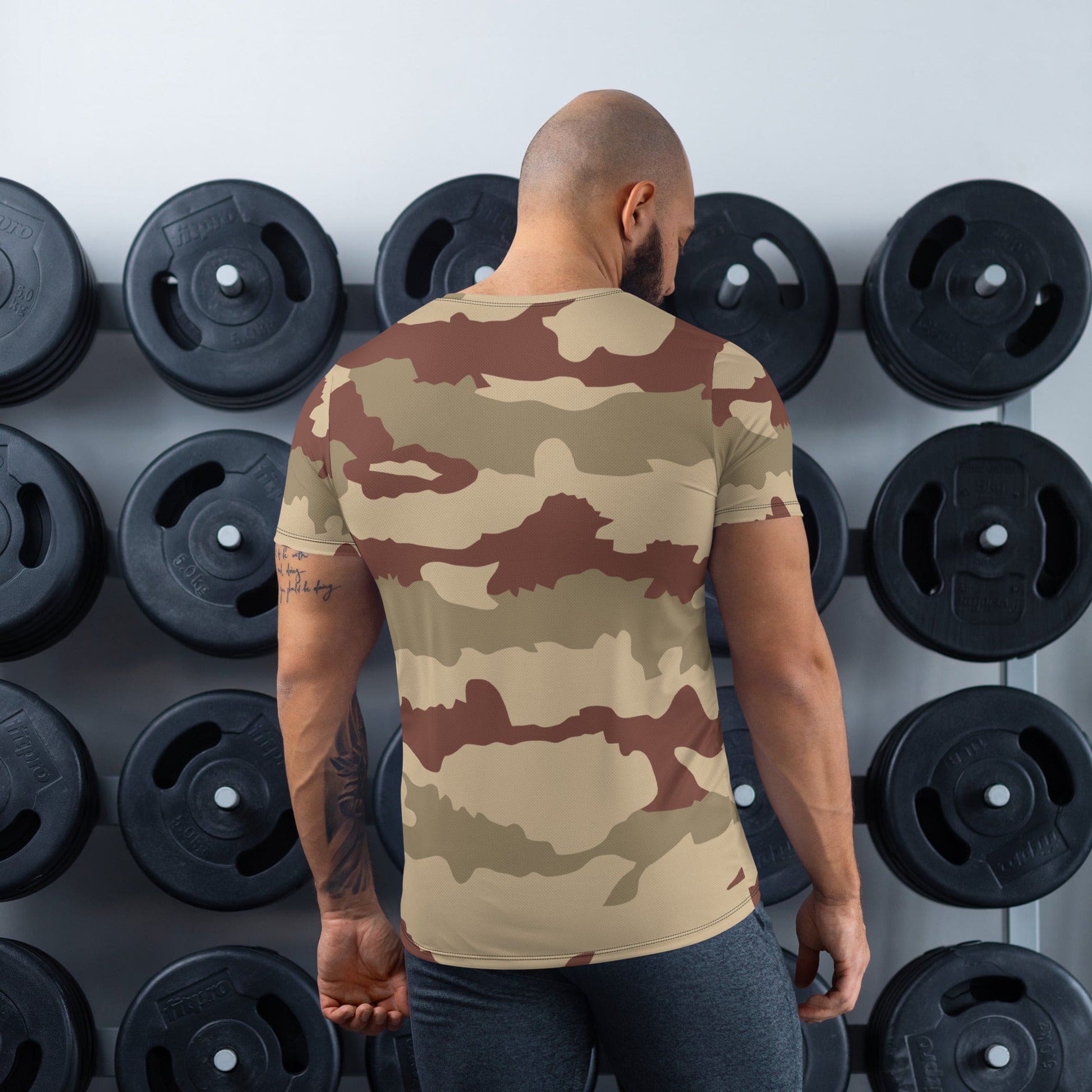 French Daguet Desert CAMO Men’s Athletic T-shirt - Mens T-Shirt