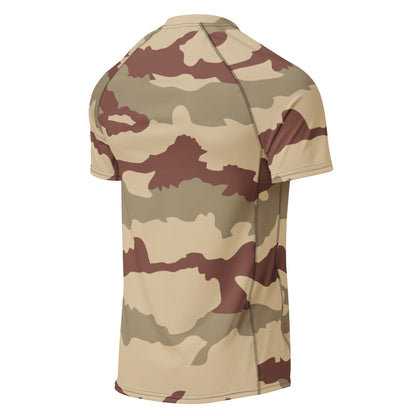 French Daguet Desert CAMO Mens Short-Sleeve Rash Guard
