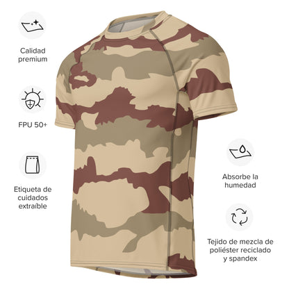 French Daguet Desert CAMO Mens Short-Sleeve Rash Guard
