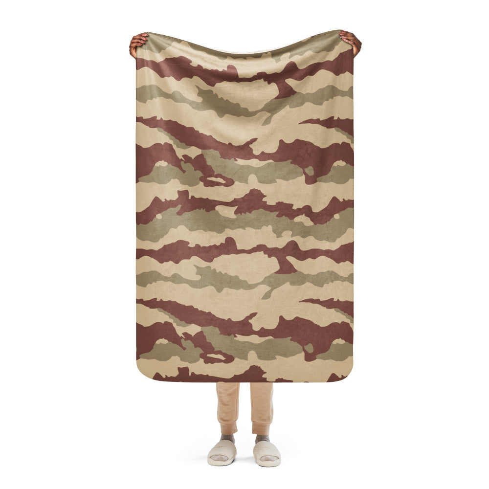 French Daguet Desert CAMO Sherpa blanket - 37″×57″ - Blanket