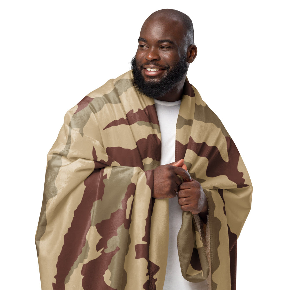 French Daguet Desert CAMO Sherpa blanket - Blanket