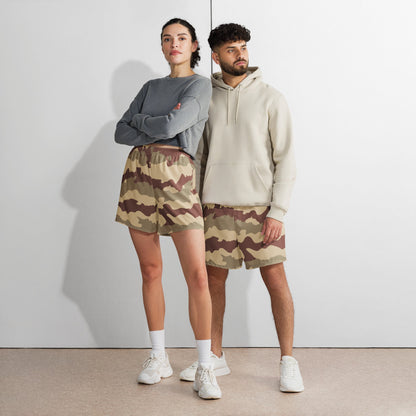 French Daguet Desert CAMO Unisex Athletic Long Shorts