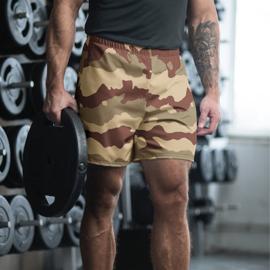 French Daguet Desert CAMO Unisex Athletic Long Shorts XS