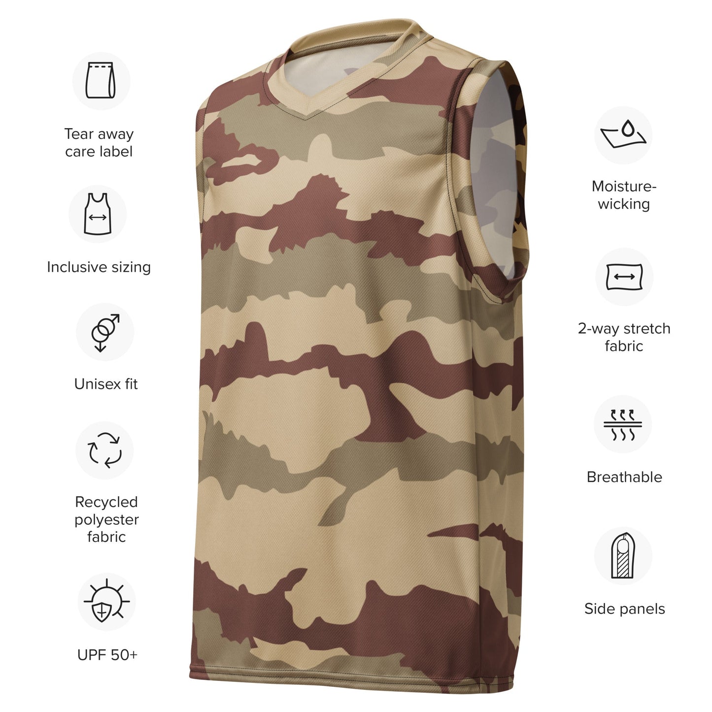 French Daguet Desert CAMO unisex basketball jersey Basketball Jerseys