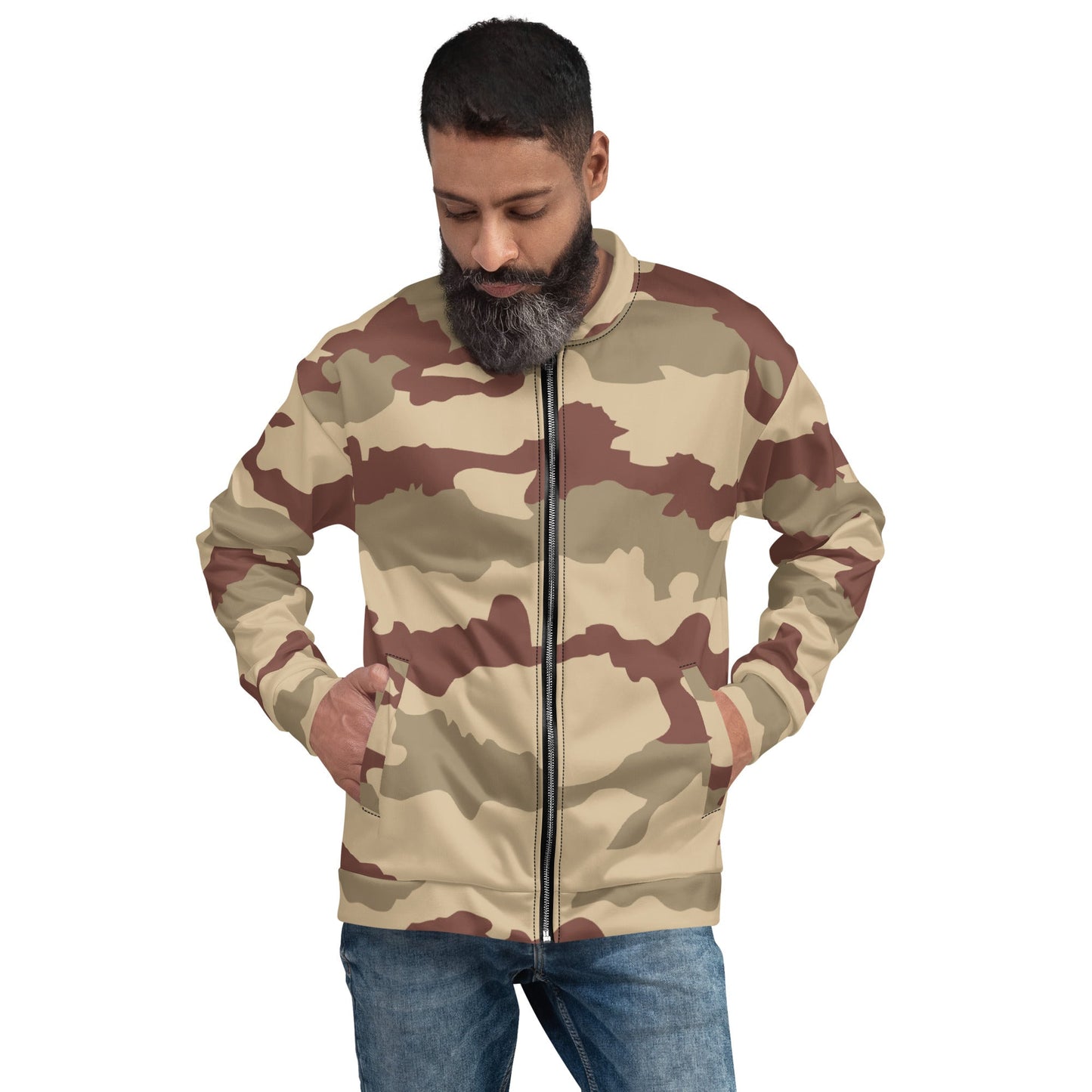 French Daguet Desert CAMO Unisex Bomber Jacket - Jackets