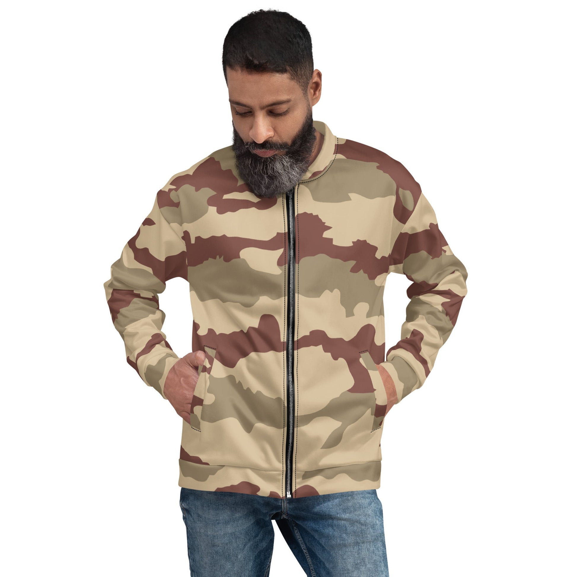 French Daguet Desert CAMO Unisex Bomber Jacket - Jackets