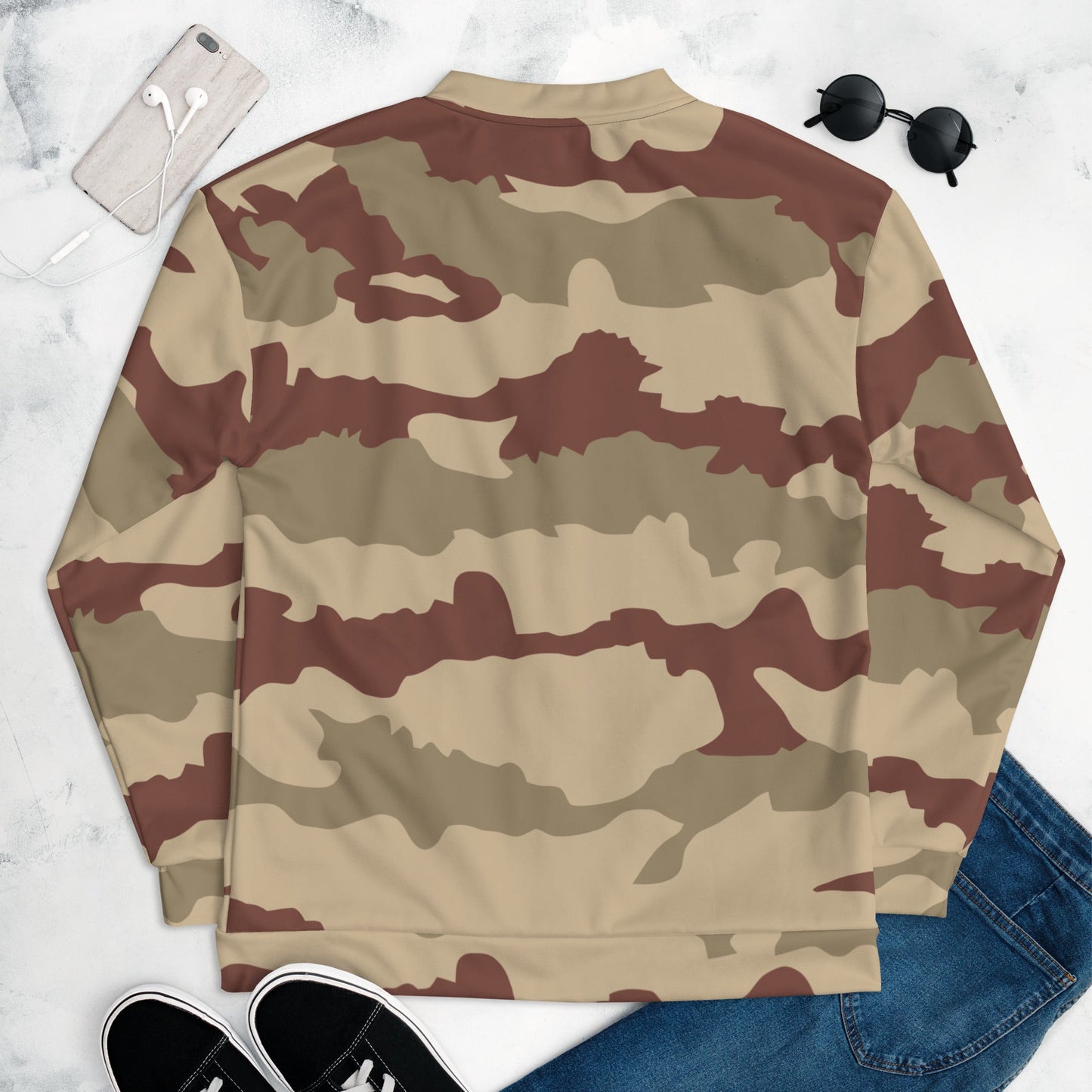 French Daguet Desert CAMO Unisex Bomber Jacket - Jackets