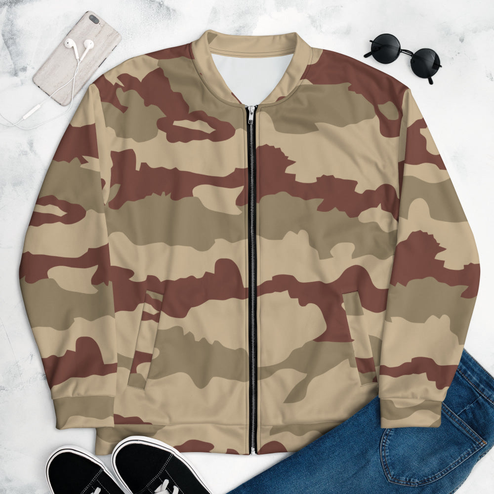 French Daguet Desert CAMO Unisex Bomber Jacket - XS