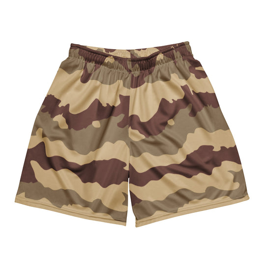 French Daguet Desert CAMO Unisex mesh shorts - 2XS - Mesh Shorts