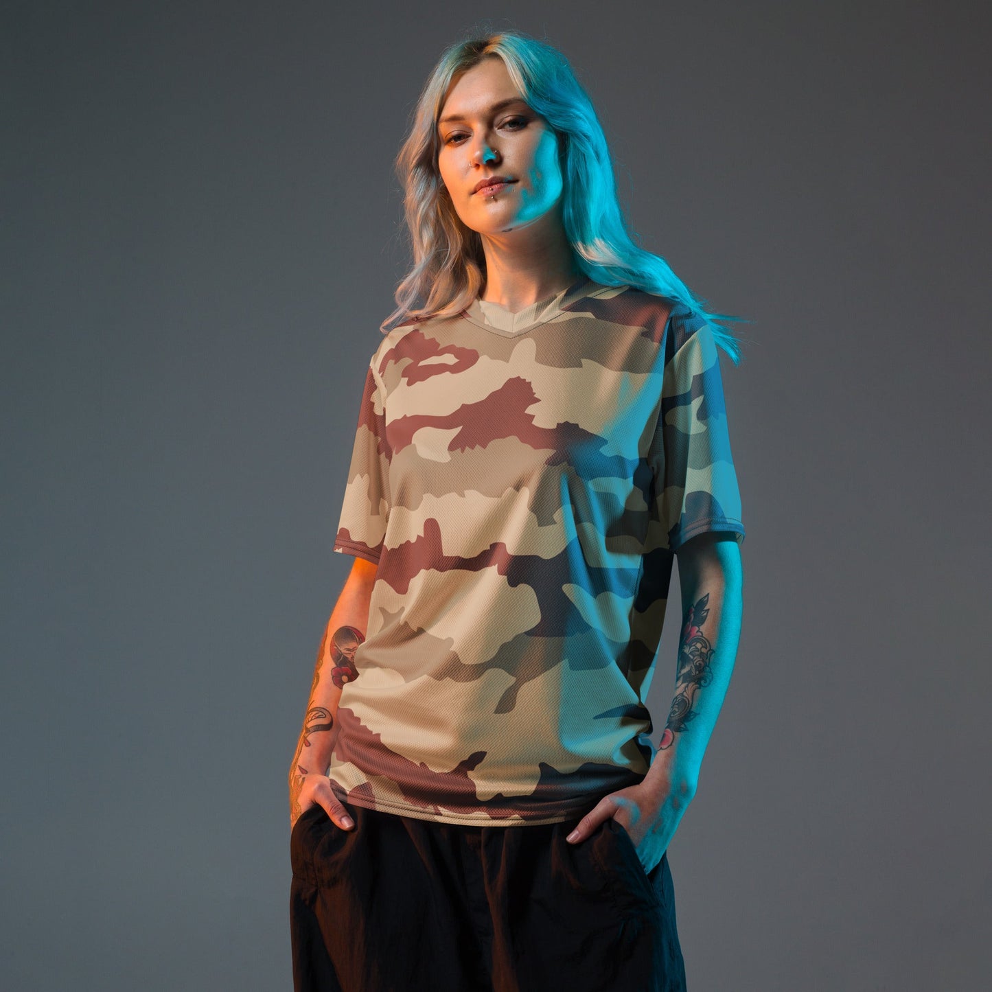 French Daguet Desert CAMO Unisex Sports Jersey