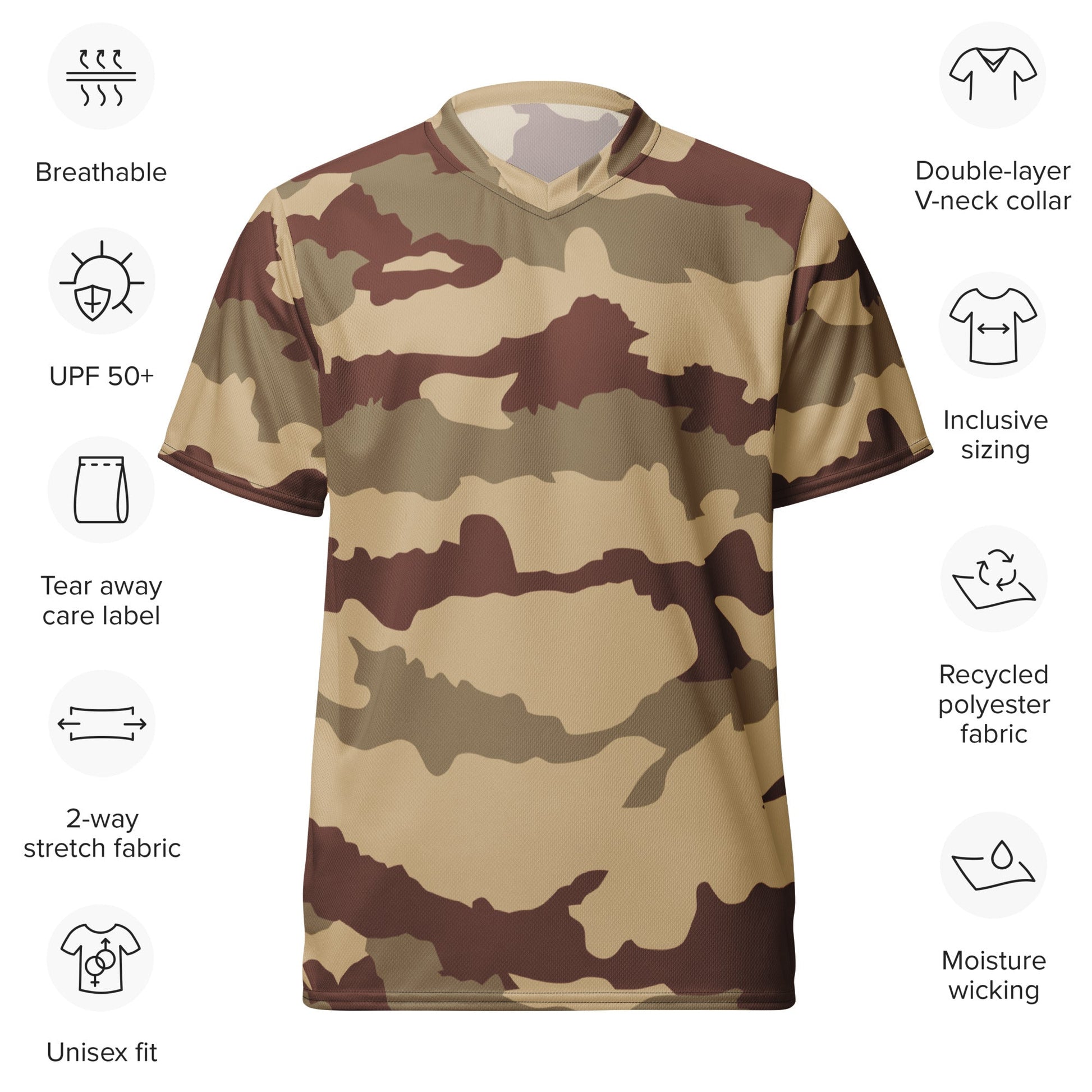 French Daguet Desert CAMO Unisex Sports Jersey