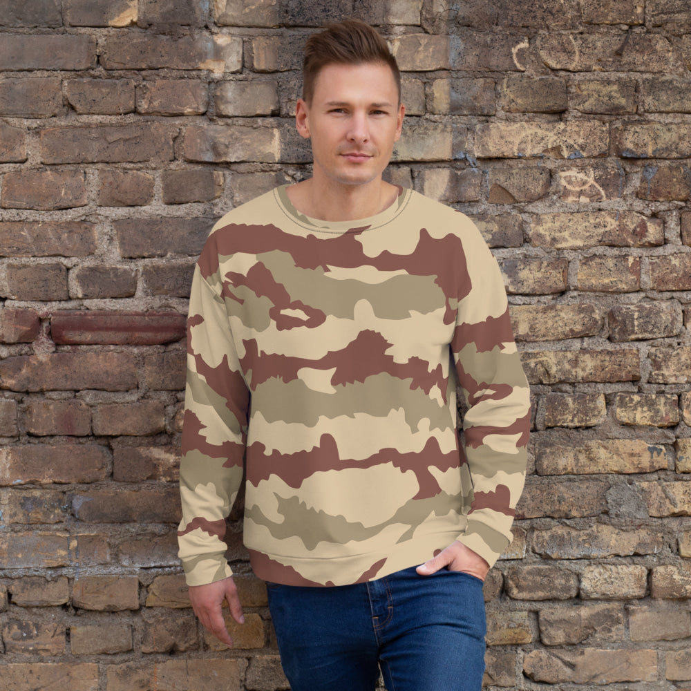 French Daguet Desert CAMO Unisex Sweatshirt - XS