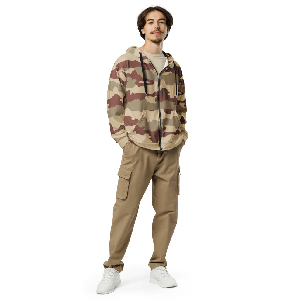 French Daguet Desert CAMO Unisex zip hoodie - Zip Hoodie