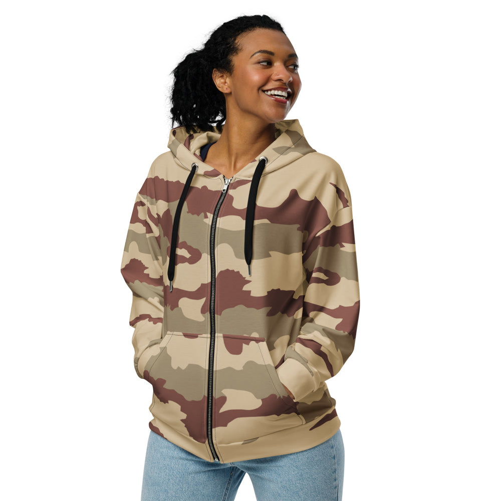 French Daguet Desert CAMO Unisex zip hoodie - Zip Hoodie