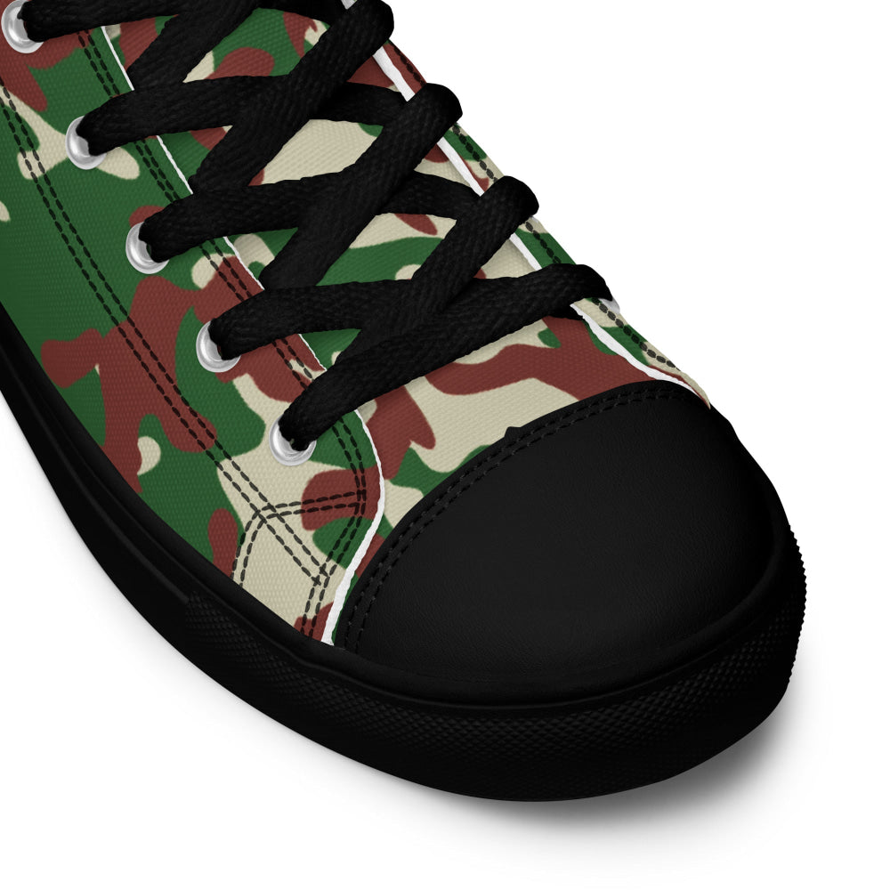 French Flecktarn Experimental CAMO Men’s high top canvas shoes - Mens High Top Canvas Shoes