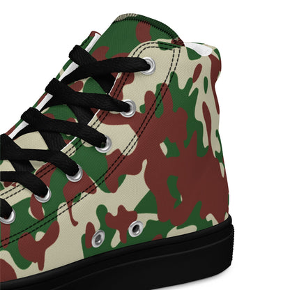 French Flecktarn Experimental CAMO Men’s high top canvas shoes - Mens High Top Canvas Shoes