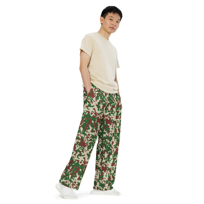 French Flecktarn Experimental CAMO unisex wide-leg pants - Unisex Wide-Leg Pants