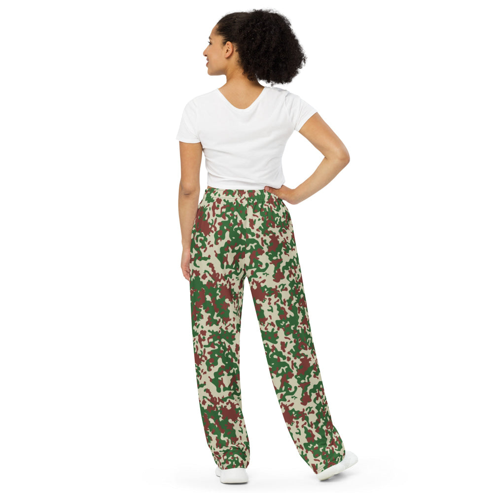 French Flecktarn Experimental CAMO unisex wide-leg pants - Unisex Wide-Leg Pants