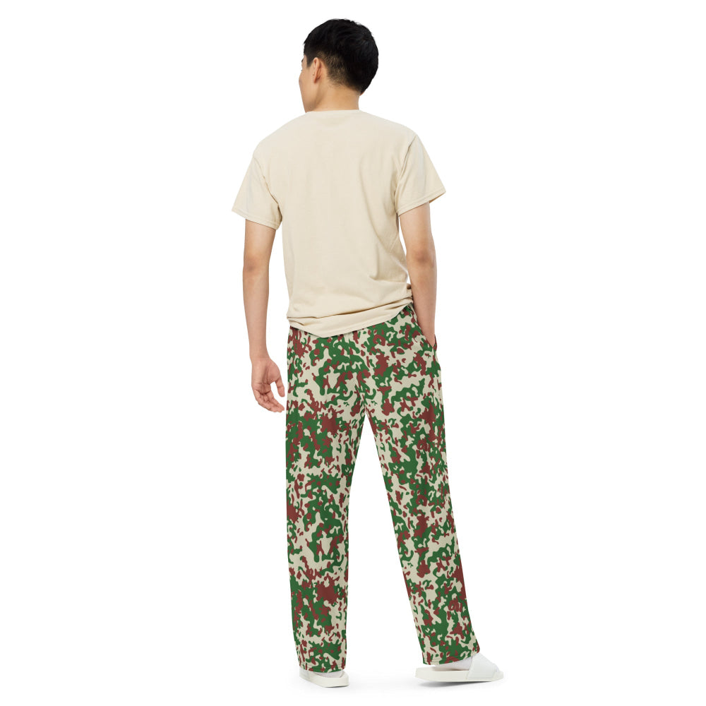 French Flecktarn Experimental CAMO unisex wide-leg pants - Unisex Wide-Leg Pants