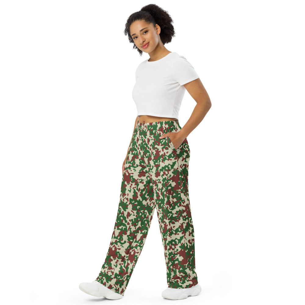 French Flecktarn Experimental CAMO unisex wide-leg pants - Unisex Wide-Leg Pants