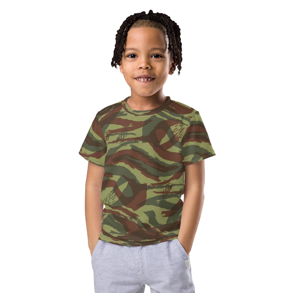 French Foreign Legion Lizard CAMO Kids crew neck t-shirt - 2T - Crew Neck T-shirt