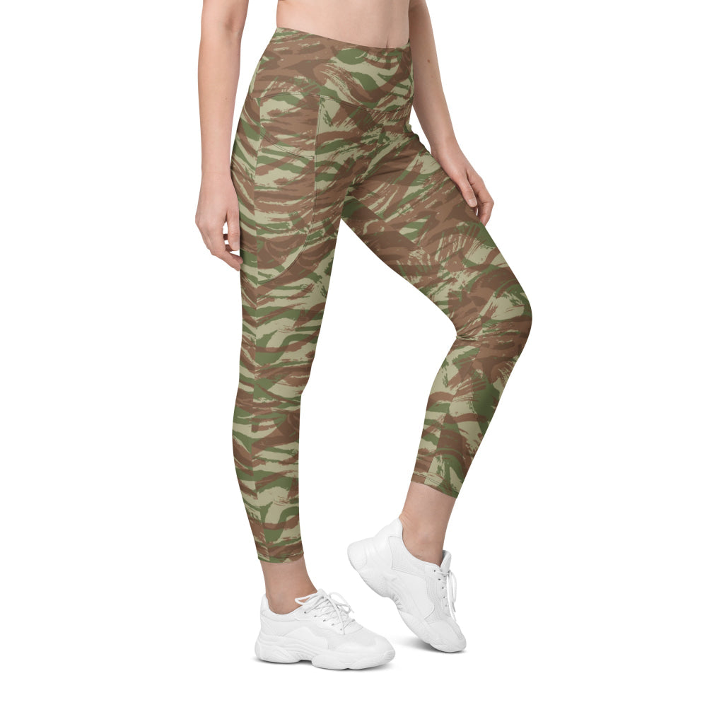 French Lizard A1 Airborne CAMO Leggings with pockets - 2XS - Womens With Pockets