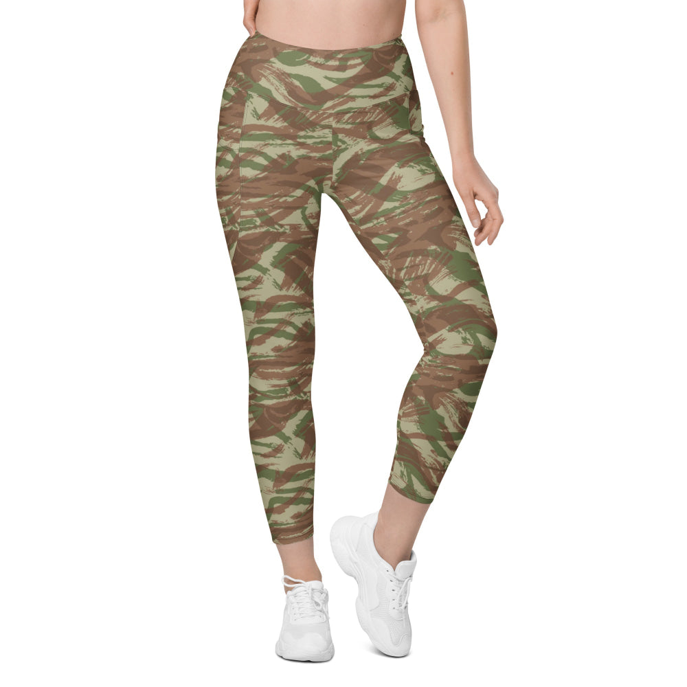 French Lizard A1 Airborne CAMO Leggings with pockets - Womens With Pockets