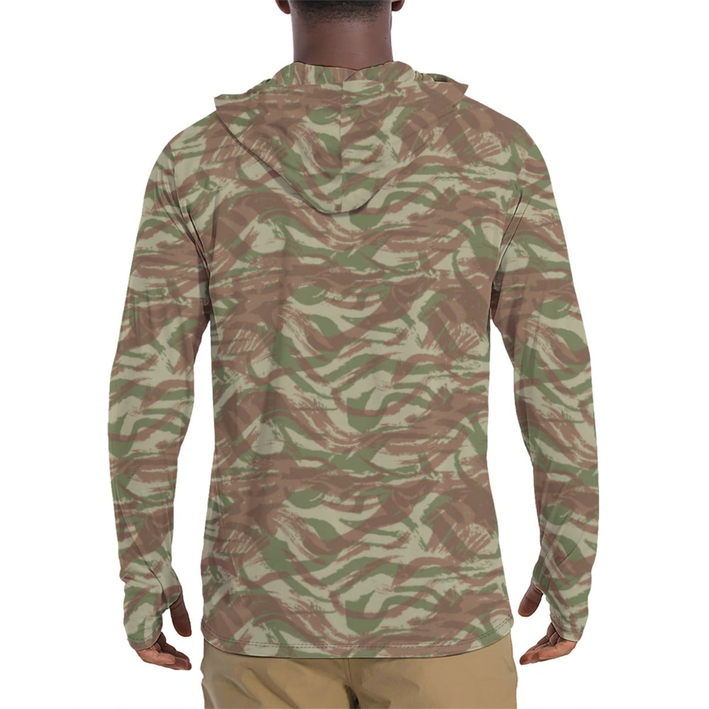 French Lizard A1 Airborne CAMO Mens Sunscreen Sports Hoodie With Thumb Holes - Hoodies