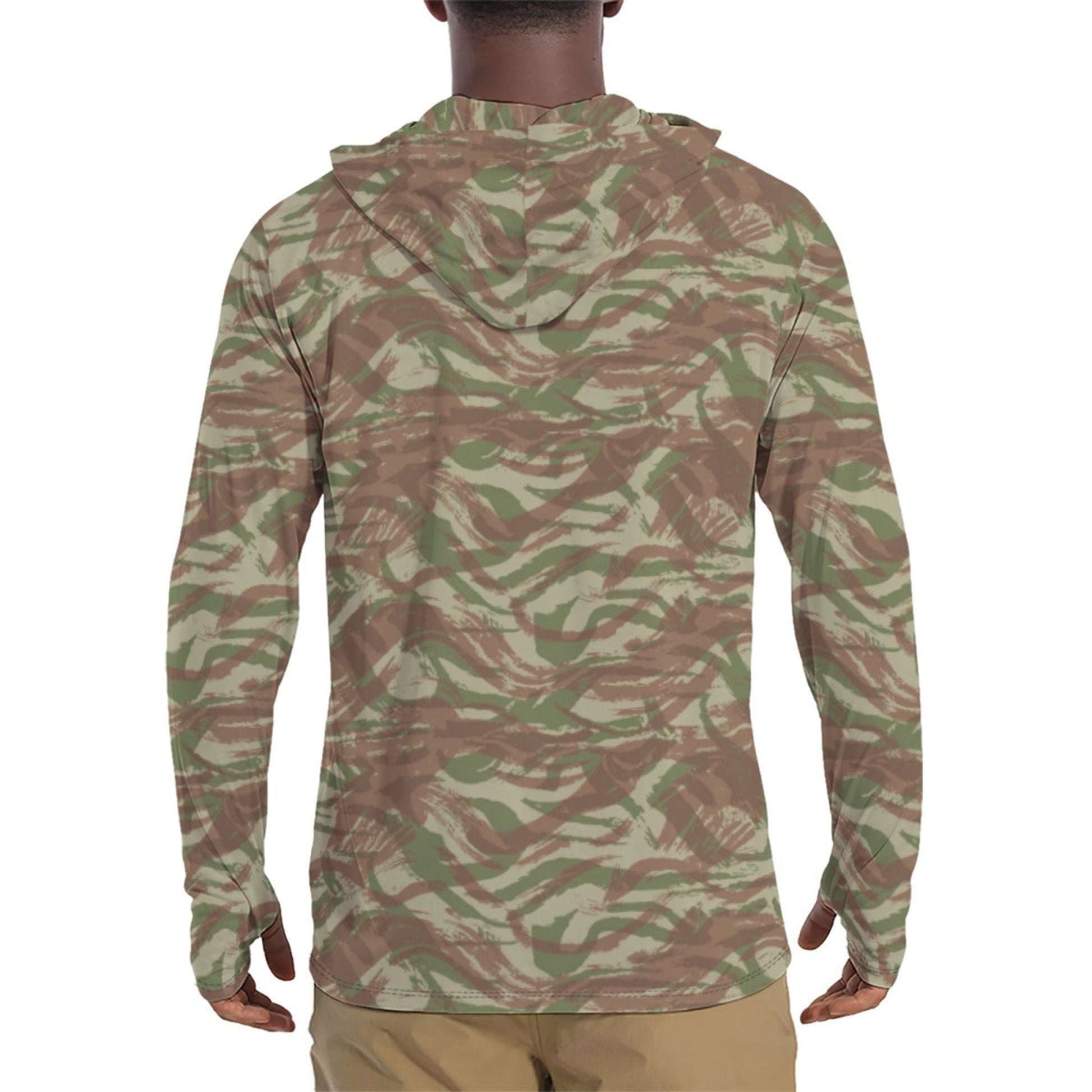 French Lizard A1 Airborne CAMO Mens Sunscreen Sports Hoodie With Thumb Holes - Hoodies