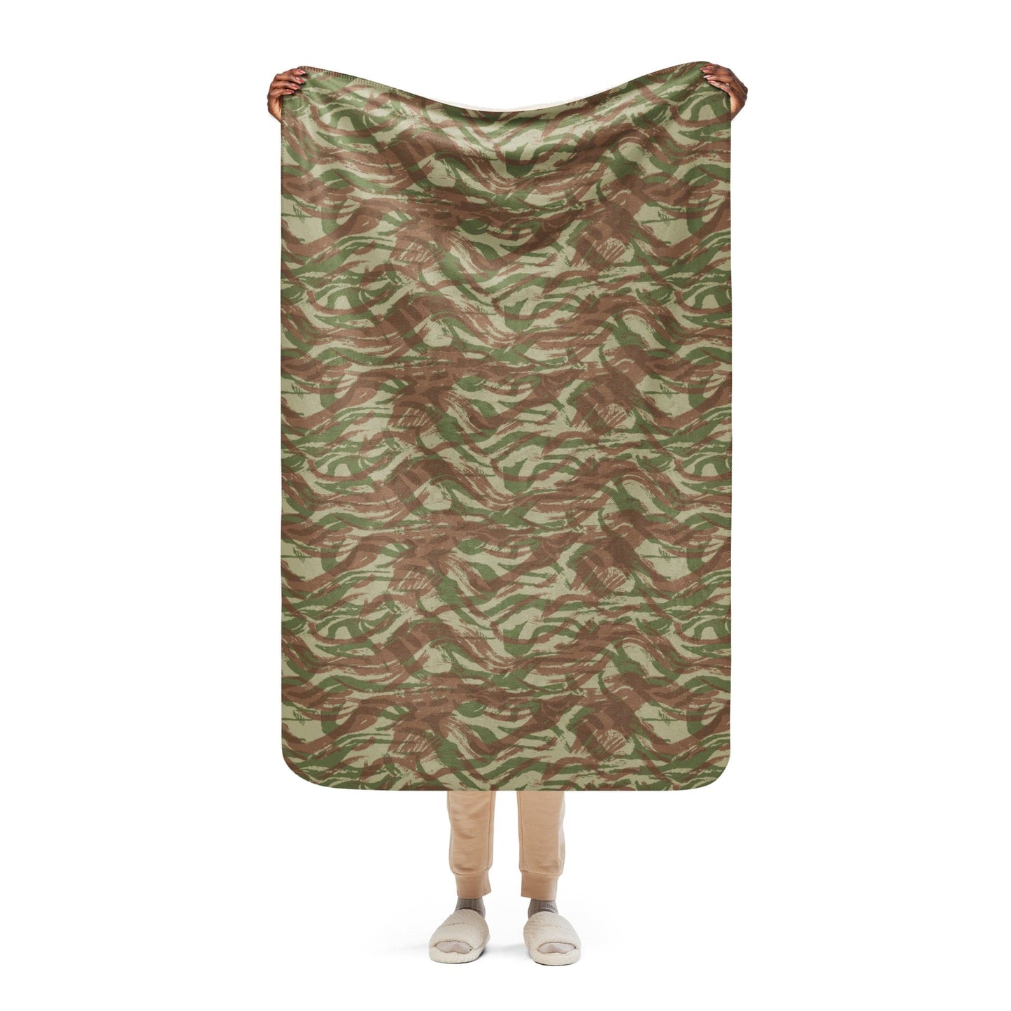 French Lizard A1 Airborne CAMO Sherpa blanket - 37″×57″ - Blankets
